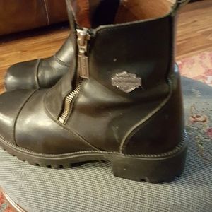 Harley Davidson riding boots.